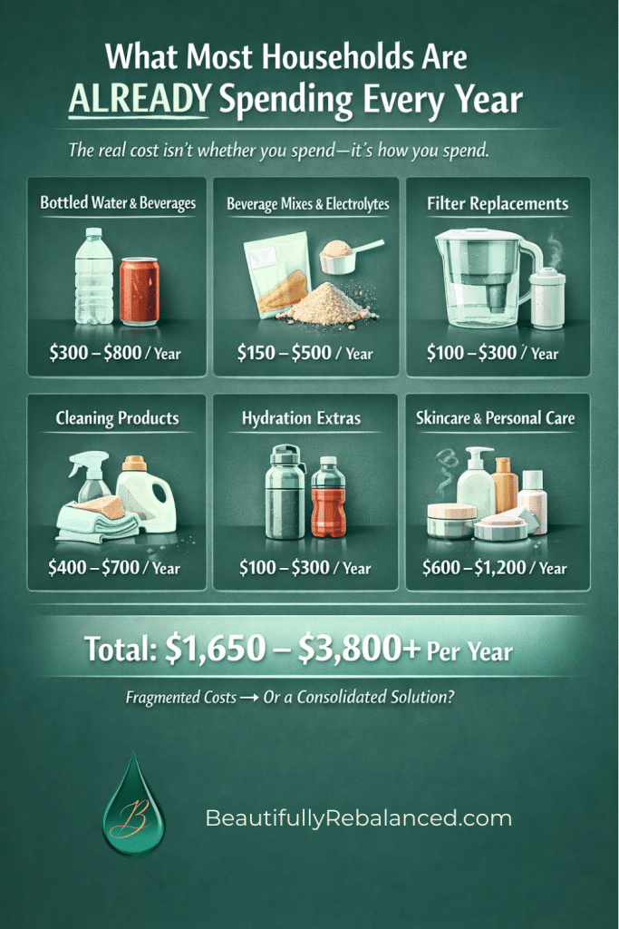 Do you know where your money is going? What if you could ditch skincare, cleaning product, beverage mixes, supplements, and overhyped water filters and save money while also using healthier water?