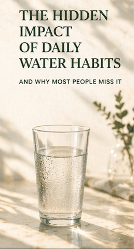 The Hidden Impact of Daily Water Habits (And Why Most People Miss It)